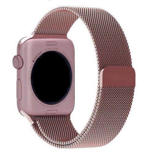 بند ساعت Milanese مدل Pink Skin مناسب برای اپل واچ 38/40 میلی متری