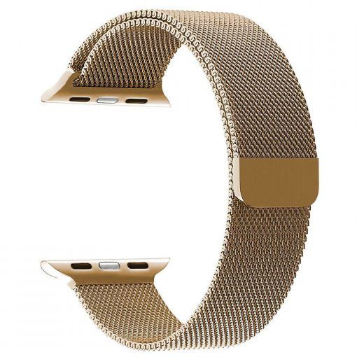 بند ساعت Milanese مدل Gold Skin مناسب برای اپل واچ 42/44 میلی متری