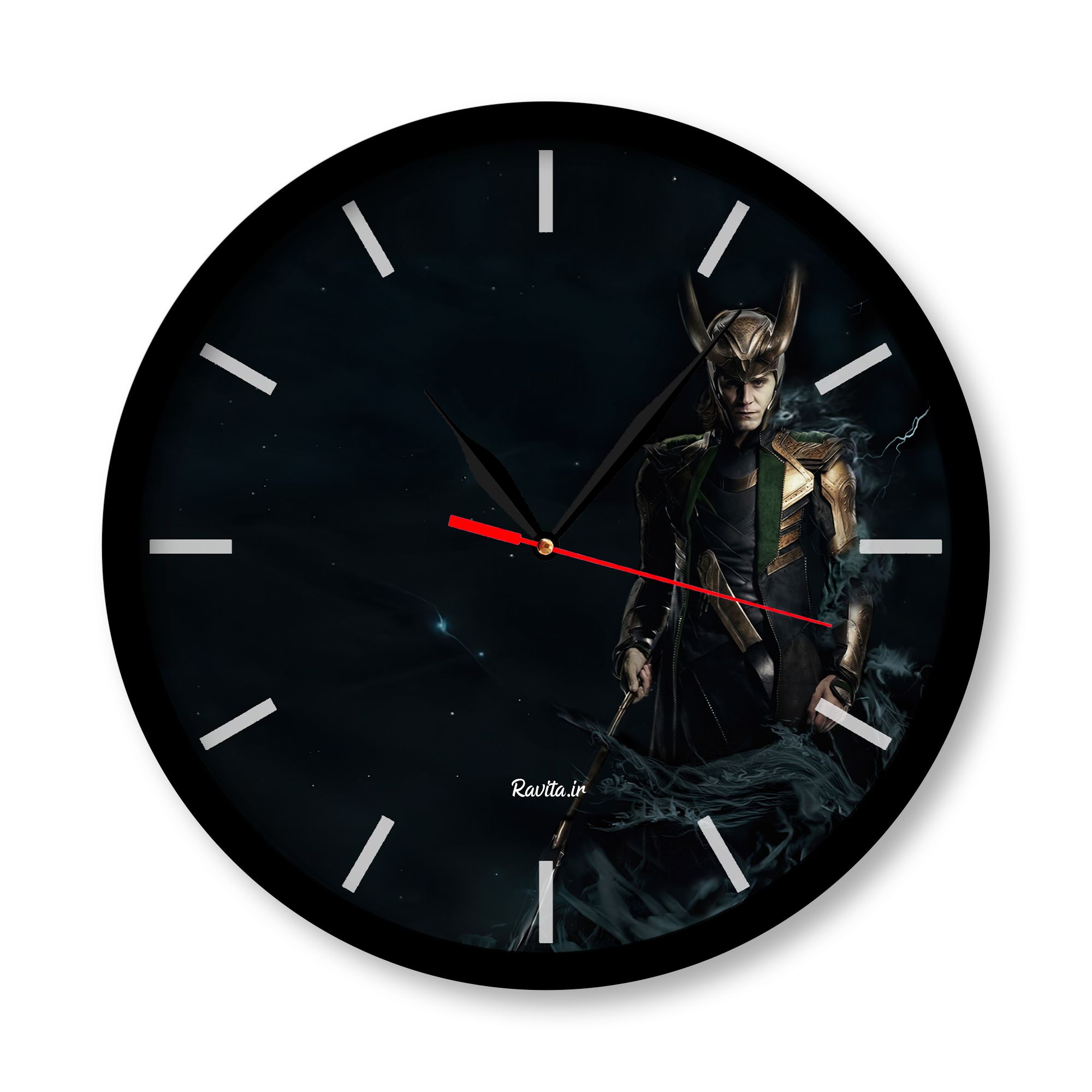 ساعت دیواری راویتا طرح لوکی کد 3278 ساعت دیواری راویتا طرح لوکی کد 3278