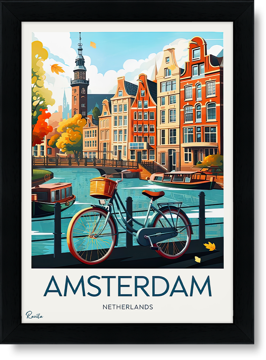 تابلو تکی شهر آمستردام کد T 435