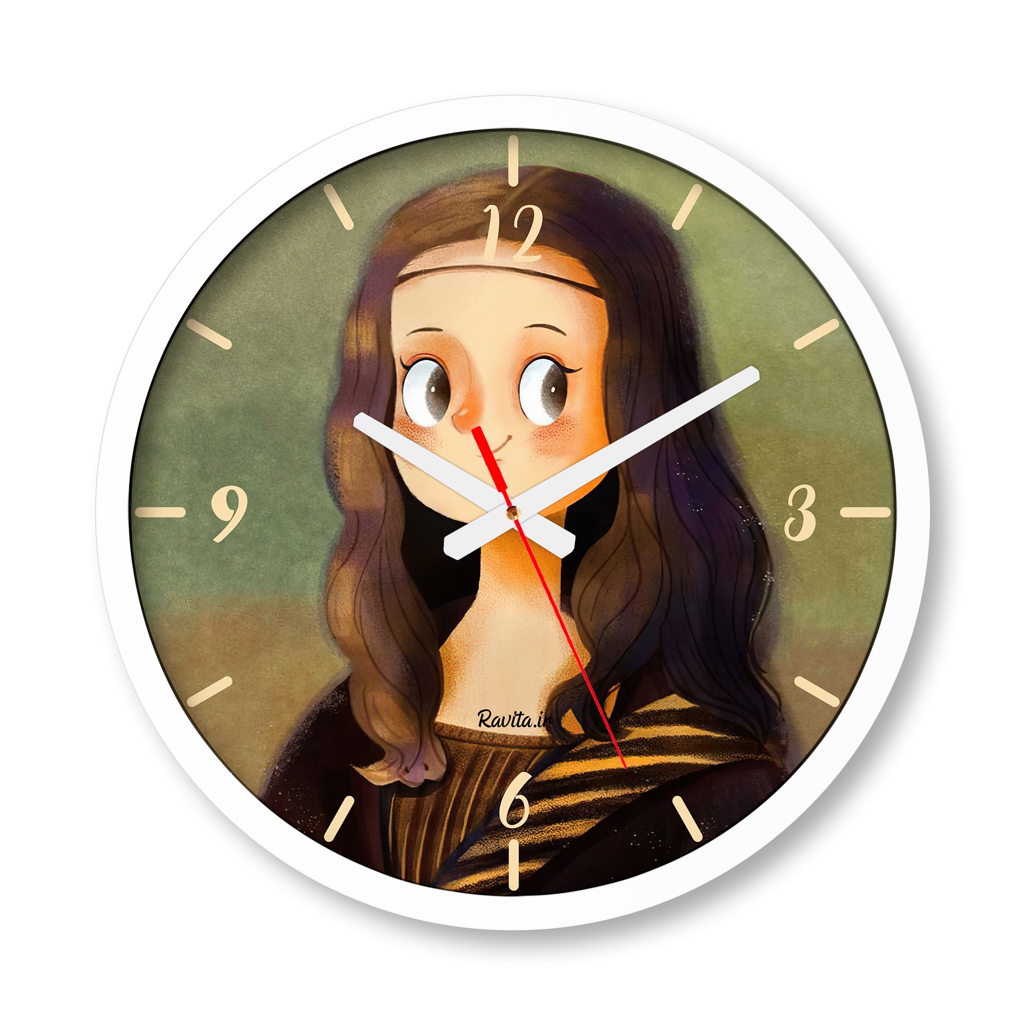 ساعت دیواری راویتا طرح مونا لیزا کد 3529 - Image 2