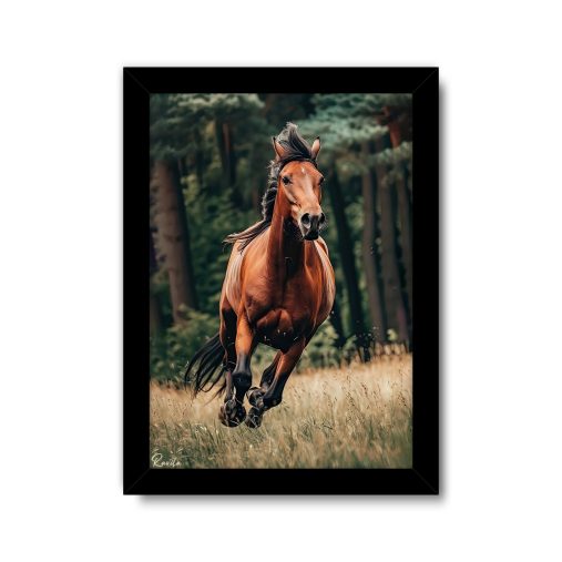 تابلو تکی راویتا طرح اسب قهوه ایی - Brown Horse کد 3682