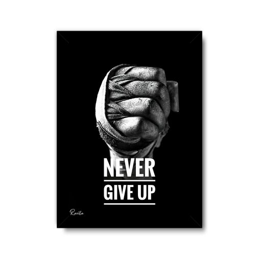 تابلو تکی راویتا طرح هرگز تسلیم نشو - Never Give Up کد 3693