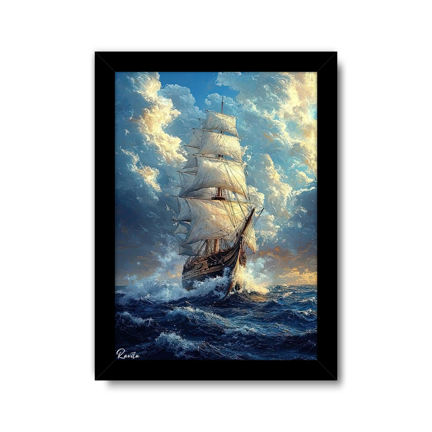 تابلو تکی راویتا طرح کشتی - Ship کد 3713