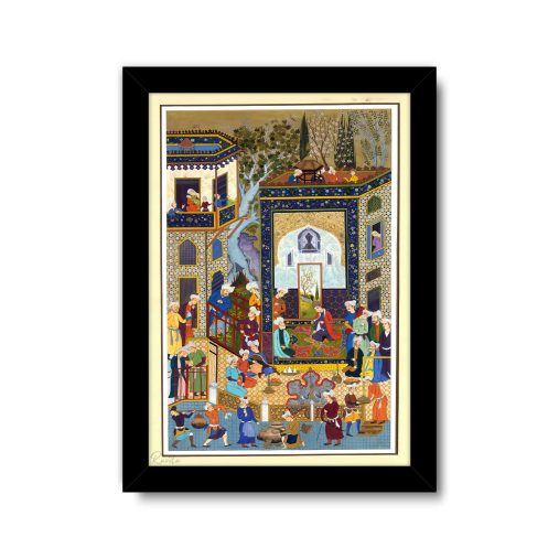 تابلو تکی راویتا طرح نقاشی مینیاتور ایرانی - Iranian miniature painting کد 3718