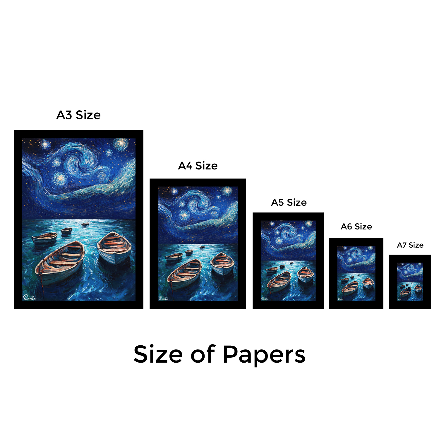 تابلو تکی راویتا طرح سبک ون گوک و قایق - Van Gogh's style and the boat کد 3671 تابلو تکی راویتا طرح سبک ون گوک و قایق - Van Gogh's style and the boat کد 3671
