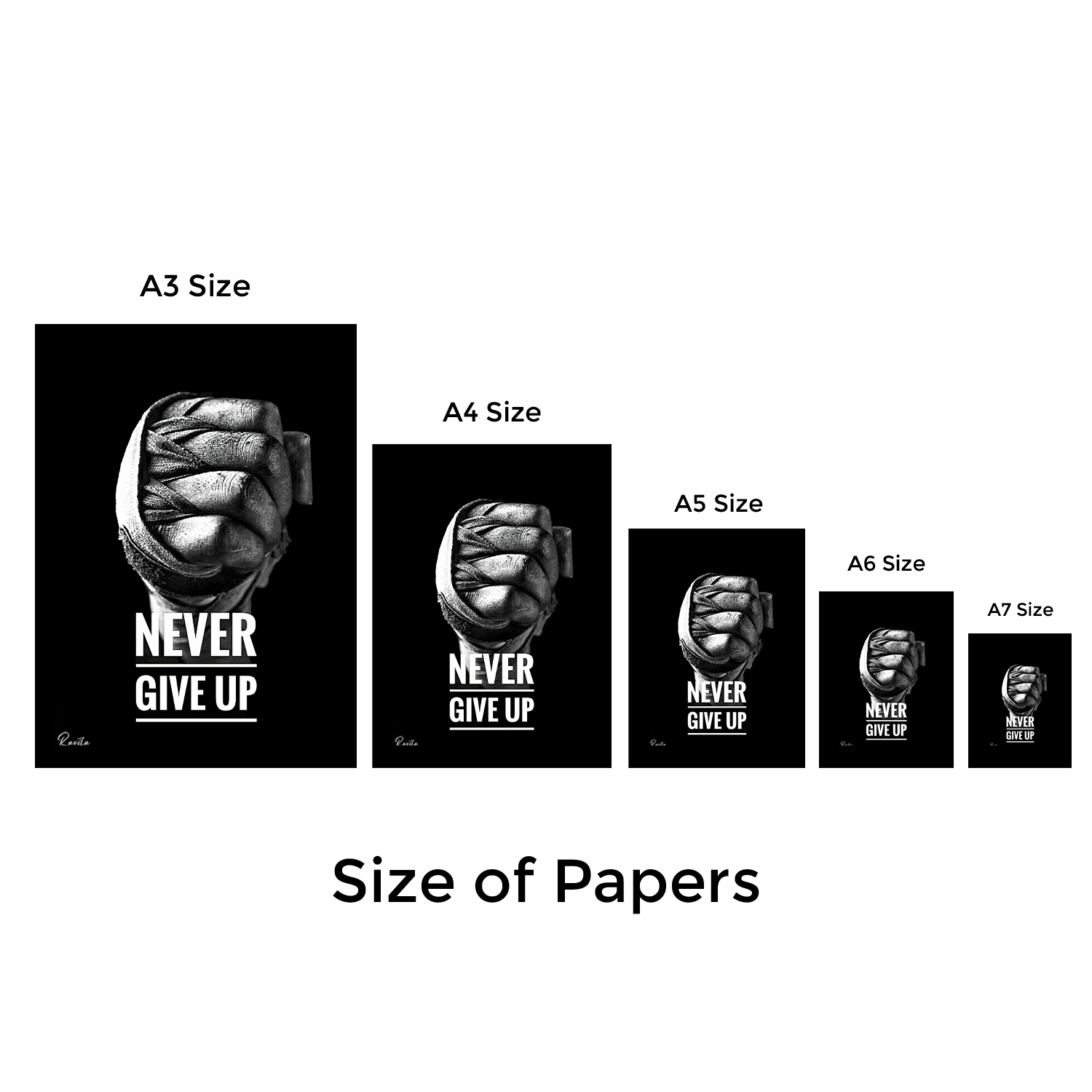 تابلو تکی راویتا طرح هرگز تسلیم نشو - Never Give Up کد 3693 تابلو تکی راویتا طرح هرگز تسلیم نشو - Never Give Up کد 3693