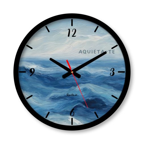 ساعت دیواری بزرگ راویتا طرح امواج دریا - Sea Waves کد 3686
