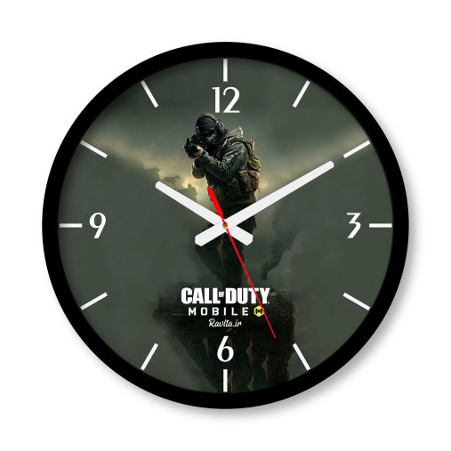 ساعت دیواری بزرگ راویتا طرح کالاف دیوتی موبایل - Call of Duty کد 3702