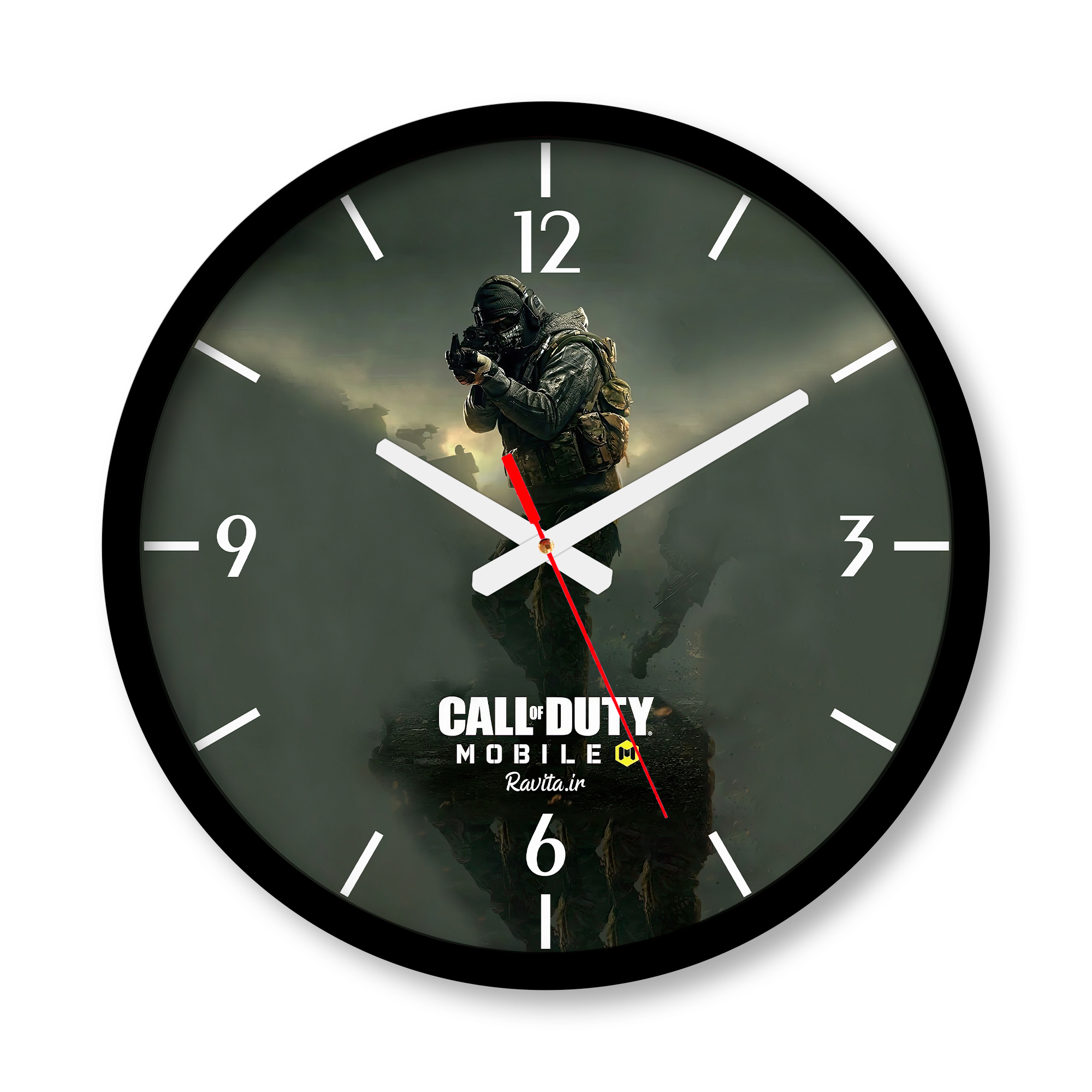 ساعت دیواری بزرگ راویتا طرح کالاف دیوتی موبایل - Call of Duty کد 3702 ساعت دیواری بزرگ راویتا طرح کالاف دیوتی موبایل - Call of Duty کد 3702
