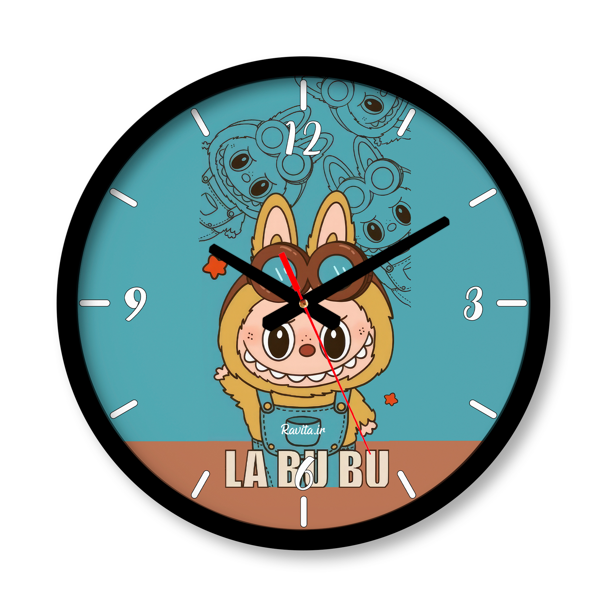 ساعت دیواری بزرگ راویتا طرح لبوبو - Labubu کد 3720 ساعت دیواری بزرگ راویتا طرح لبوبو - Labubu کد 3720