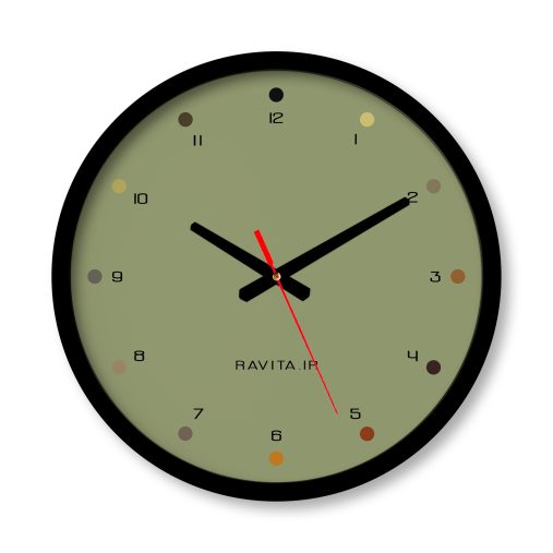 ساعت دیواری بزرگ راویتا طرح Minimal Color کد 3638