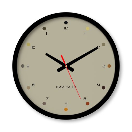 ساعت دیواری بزرگ راویتا طرح Minimal Color کد 3640