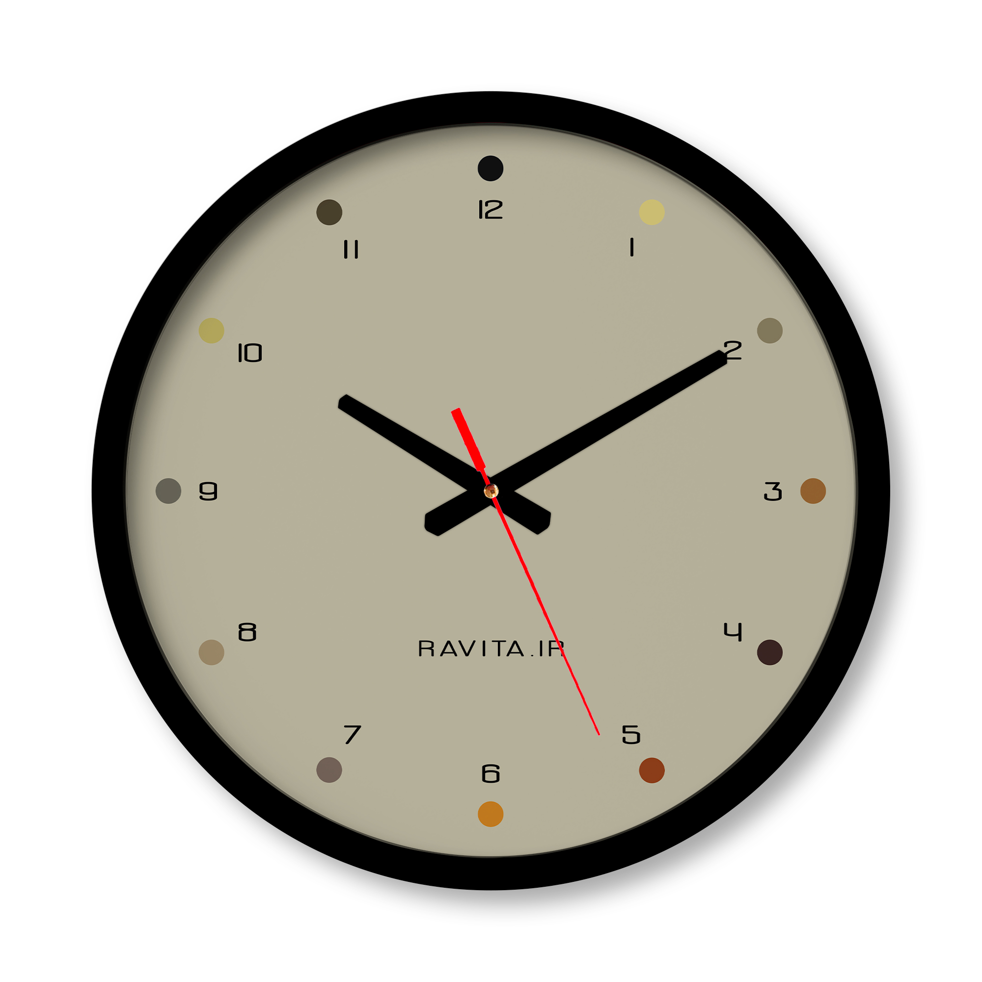 ساعت دیواری بزرگ راویتا طرح Minimal Color کد 3640 ساعت دیواری بزرگ راویتا طرح Minimal Color کد 3640