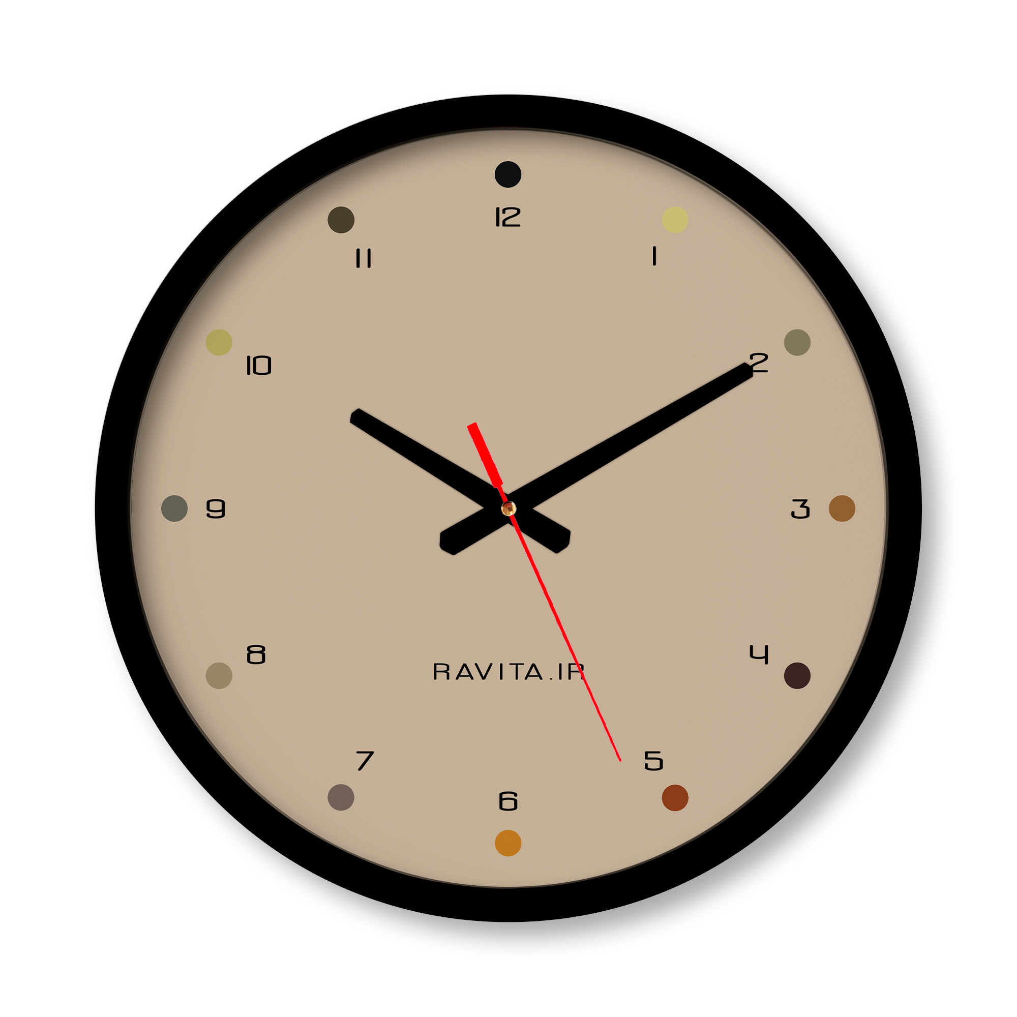 ساعت دیواری بزرگ راویتا طرح Minimal Color کد 3641 ساعت دیواری بزرگ راویتا طرح Minimal Color کد 3641