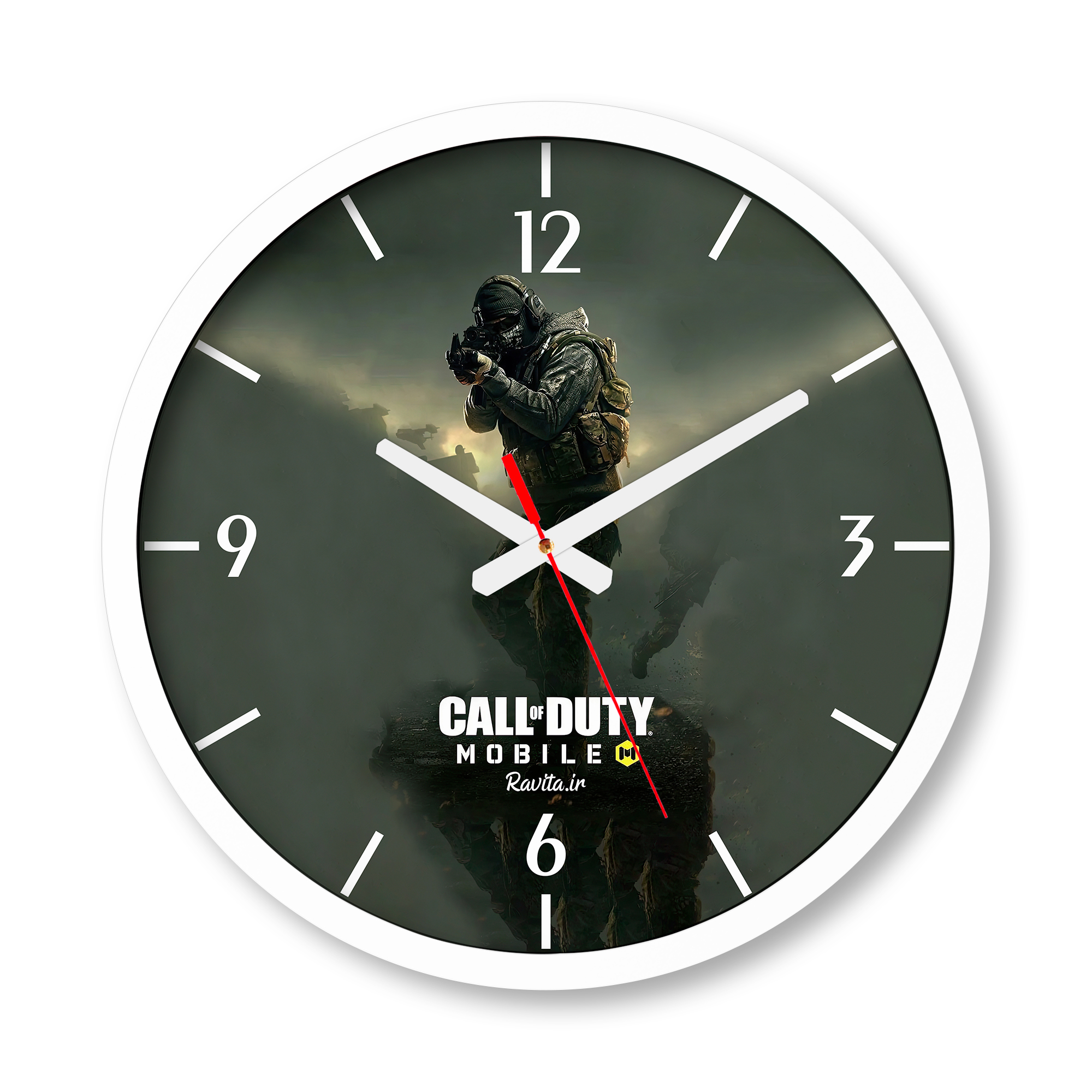 ساعت دیواری بزرگ راویتا طرح کالاف دیوتی موبایل - Call of Duty کد 3702 ساعت دیواری بزرگ راویتا طرح کالاف دیوتی موبایل - Call of Duty کد 3702
