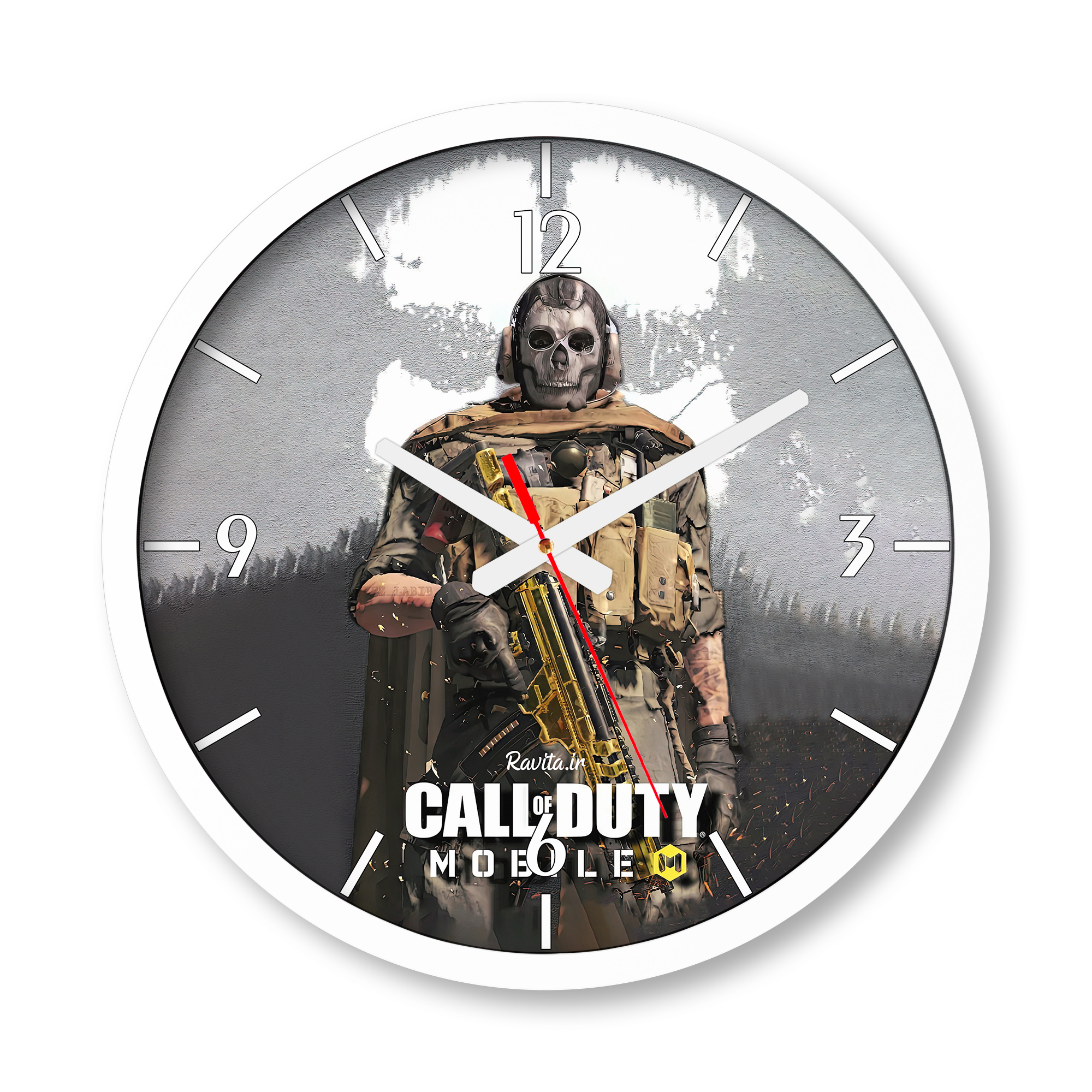 ساعت دیواری بزرگ راویتا طرح کالاف دیوتی موبایل - Call of Duty کد 3703 ساعت دیواری بزرگ راویتا طرح کالاف دیوتی موبایل - Call of Duty کد 3703