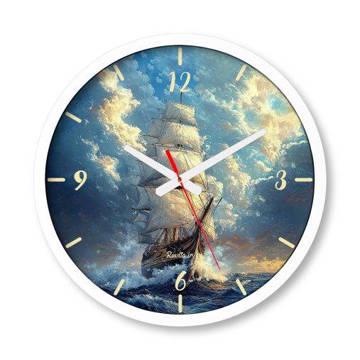 ساعت دیواری بزرگ راویتا طرح کشتی - Ship کد 3713