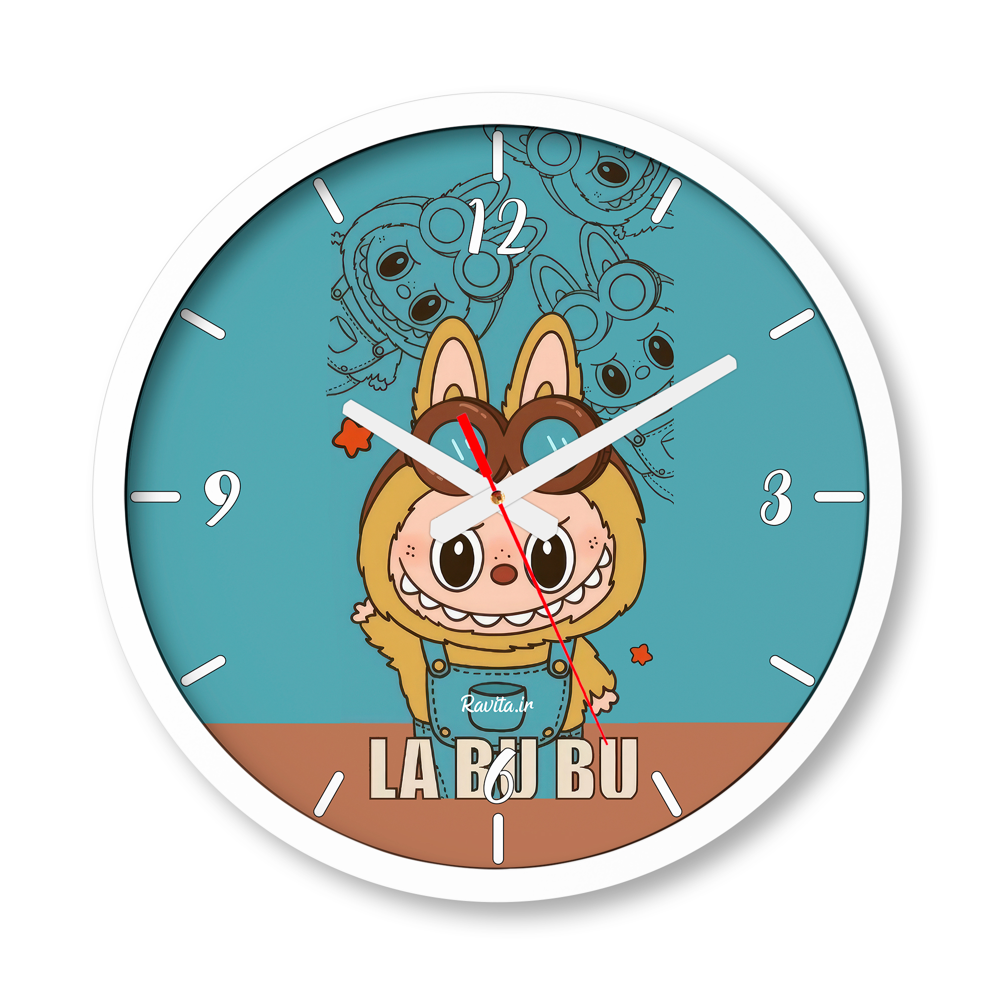 ساعت دیواری بزرگ راویتا طرح لبوبو - Labubu کد 3720 ساعت دیواری بزرگ راویتا طرح لبوبو - Labubu کد 3720