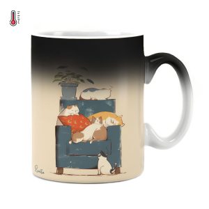ساعت رومیزی دیواری راویتا طرح گربه کد 3587