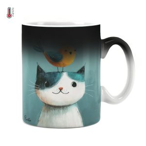 ساعت رومیزی دیواری راویتا طرح نقاشی گربه کد 3620
