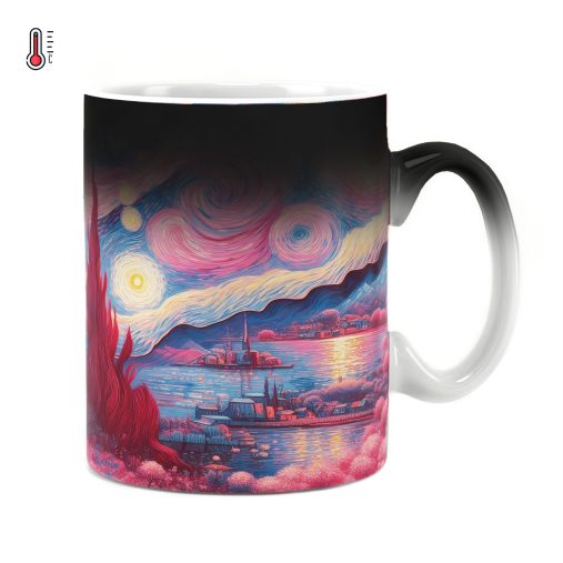 ماگ حرارتی راویتا طرح ون گوک صورتی - Pink Van Gogh کد 3670