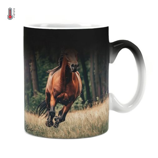 ماگ حرارتی راویتا طرح اسب قهوه ایی - Brown Horse کد 3682