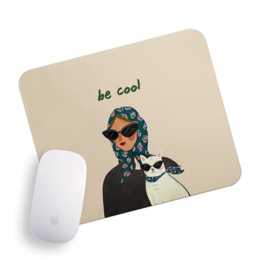 پد موس راویتا طرح دختر و گربه - be cool کد 3679
