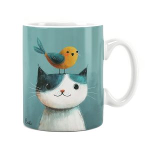 ساعت رومیزی دیواری راویتا طرح نقاشی گربه کد 3620
