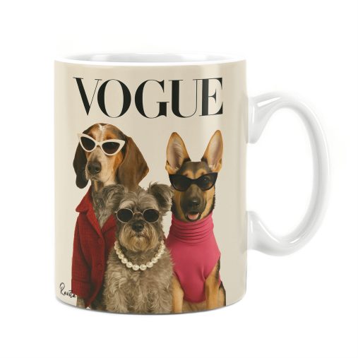 ماگ راویتا طرح سگ های مدل - Fashion Dogs کد 3681