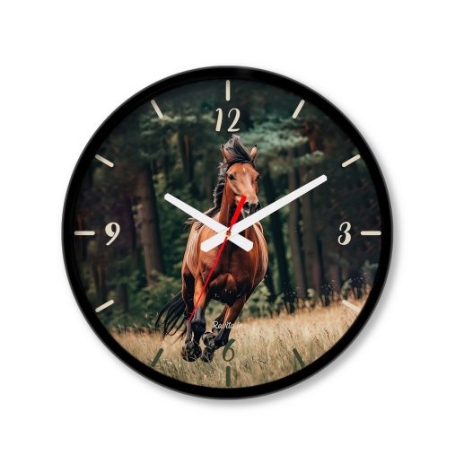ساعت رومیزی دیواری راویتا طرح اسب قهوه ایی - Brown Horse کد 3682
