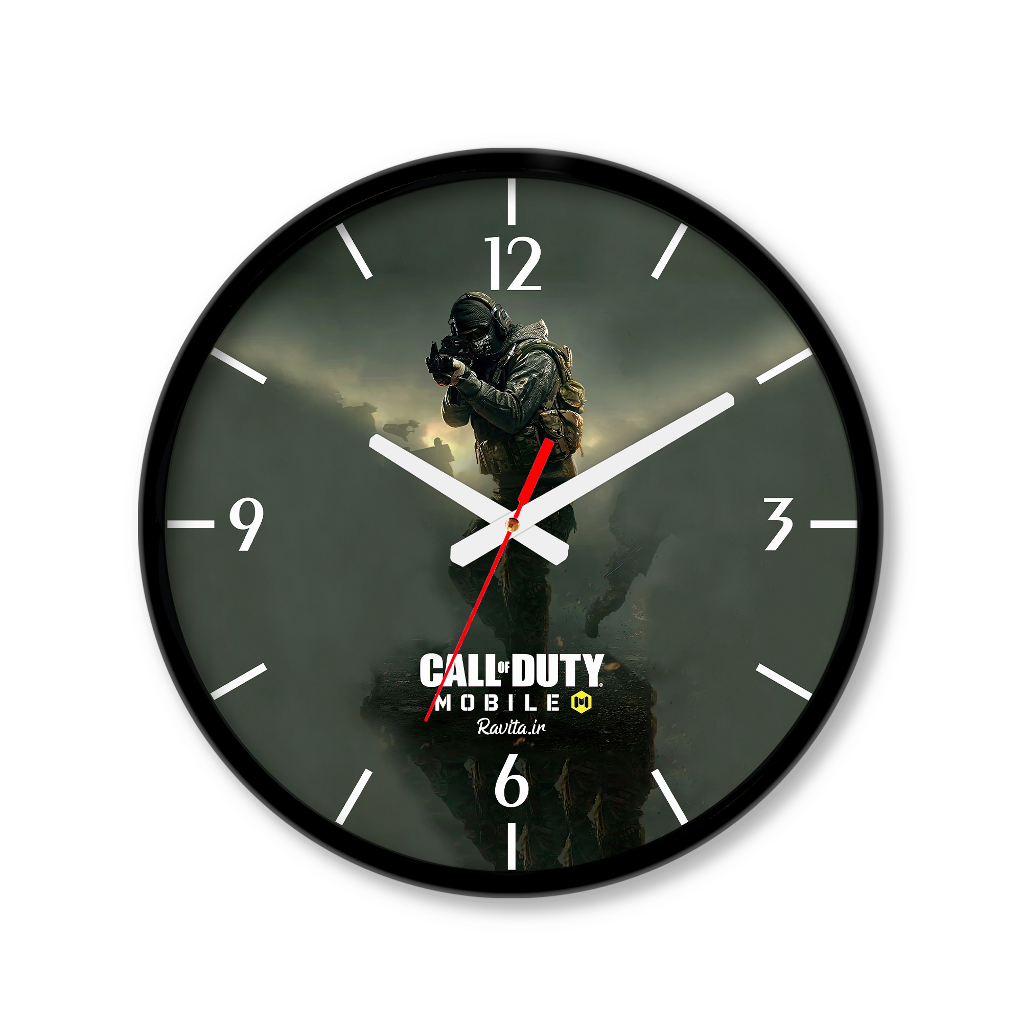 ساعت رومیزی دیواری راویتا طرح کالاف دیوتی موبایل - Call of Duty کد 3702 ساعت رومیزی دیواری راویتا طرح کالاف دیوتی موبایل - Call of Duty کد 3702