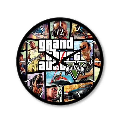 ساعت رومیزی دیواری راویتا طرح GTA V کد 3664