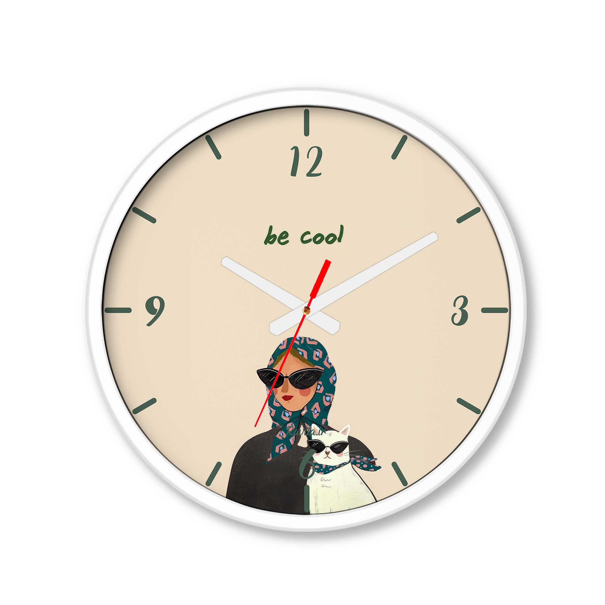 ساعت رومیزی دیواری راویتا طرح دختر و گربه - be cool کد 3679 ساعت رومیزی دیواری راویتا طرح دختر و گربه - be cool کد 3679