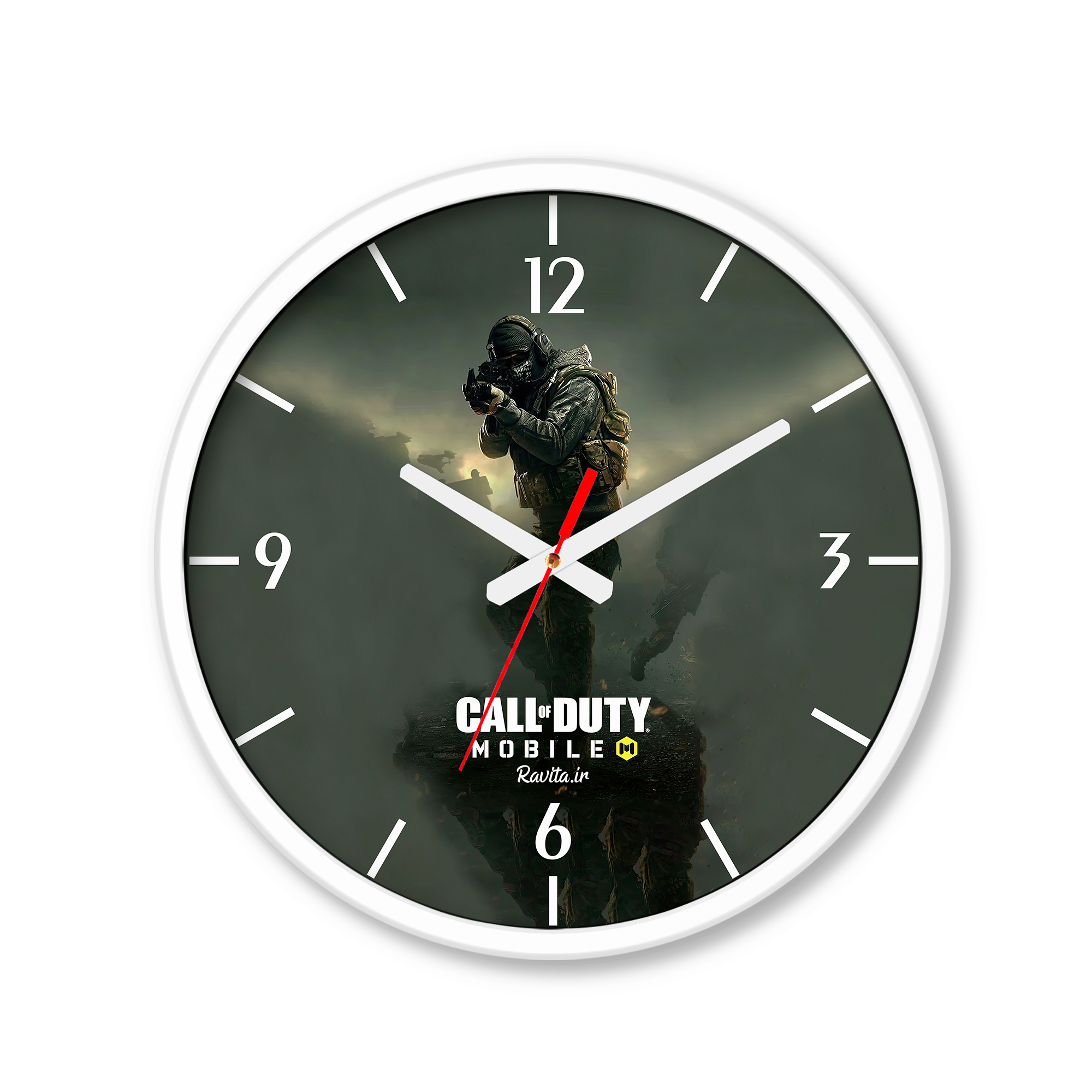 ساعت رومیزی دیواری راویتا طرح کالاف دیوتی موبایل - Call of Duty کد 3702 ساعت رومیزی دیواری راویتا طرح کالاف دیوتی موبایل - Call of Duty کد 3702