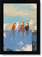 تابلو تکی راویتا طرح گربه ها رو دیوار – Cats on the Wall کد 3678