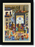 تابلو تکی راویتا طرح نقاشی مینیاتور ایرانی – Iranian miniature painting کد 3718