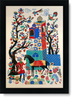 تابلو تکی راویتا طرح نقاشی مینیاتور ایرانی – Iranian miniature painting کد 3719