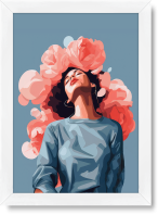تابلو تکی راویتا طرح دختر و گل – Girl an Flower کد 3708