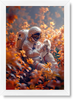 تابلو تکی راویتا طرح گربه و فضانورد – Cat and Astronaut کد 3711