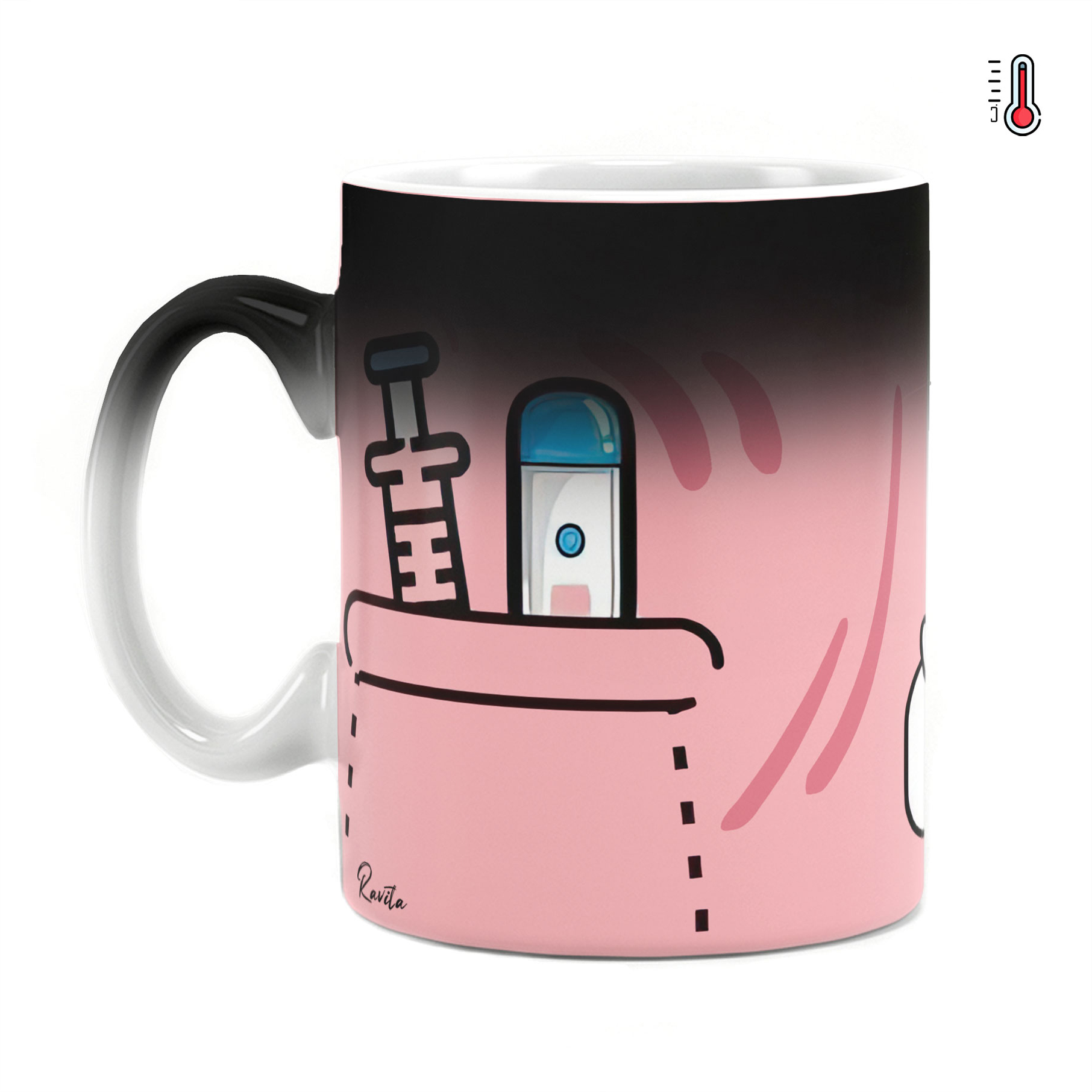 لیوان (ماگ) سرامیکی سفارشی راویتا طرح پرستار - Pink Nurse لیوان (ماگ) سرامیکی سفارشی راویتا طرح پرستار - Pink Nurse