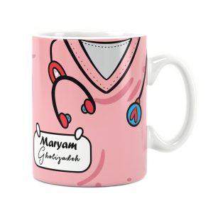 لیوان (ماگ) سرامیکی سفارشی راویتا طرح پرستار - Pink Nurse لیوان (ماگ) سرامیکی سفارشی راویتا طرح پرستار - Pink Nurse