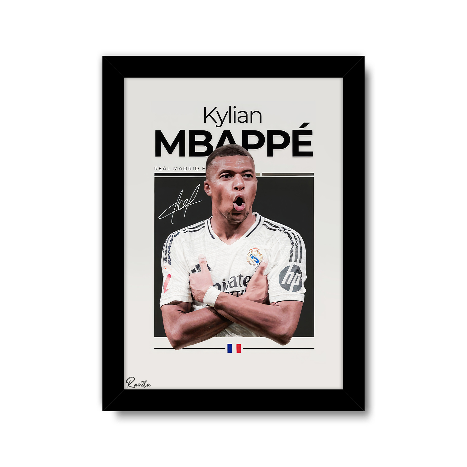 تابلو تکی راویتا طرح امباپه - Mbappe کد 3750 تابلو تکی راویتا طرح امباپه - Mbappe کد 3750