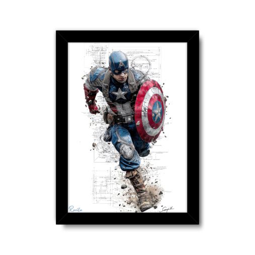 تابلو تکی راویتا طرح کاپیتان آمریکا - Captain America کد 3757