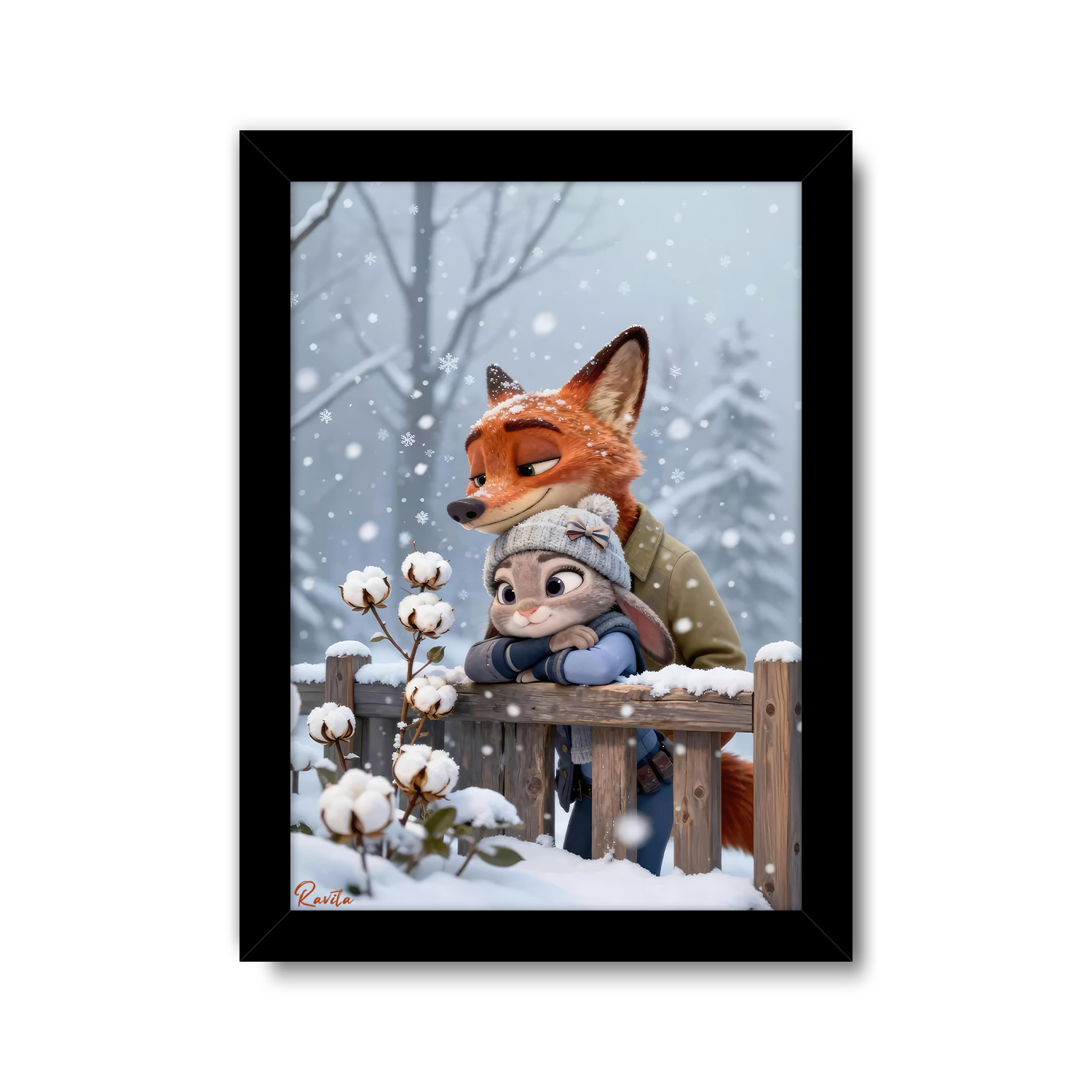 تابلو تکی راویتا طرح زوتوپیا عاشقانه دونفره - Zootopia کد 3759 تابلو تکی راویتا طرح زوتوپیا عاشقانه دونفره - Zootopia کد 3759