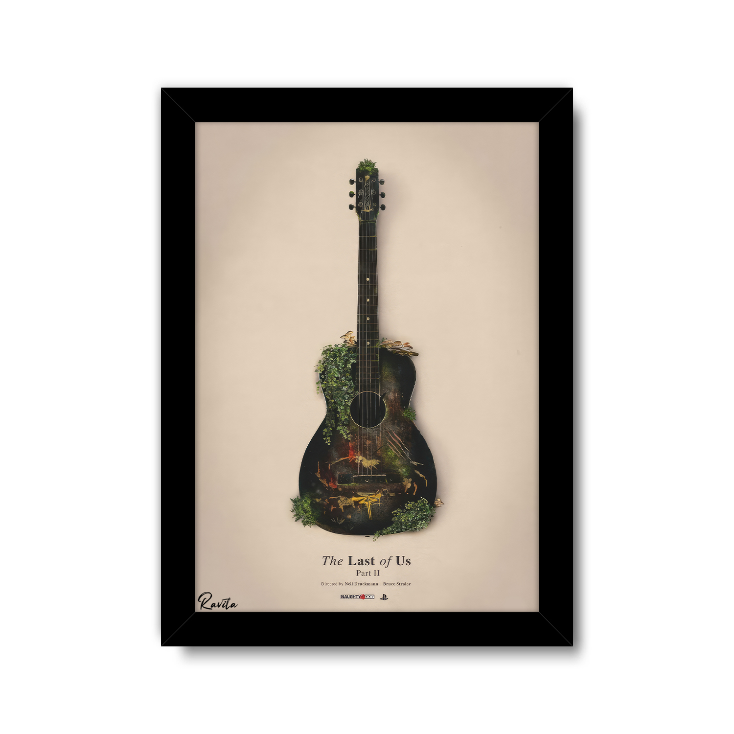 تابلو تکی راویتا طرح گیتار - guitar کد 3763 تابلو تکی راویتا طرح گیتار - guitar کد 3763