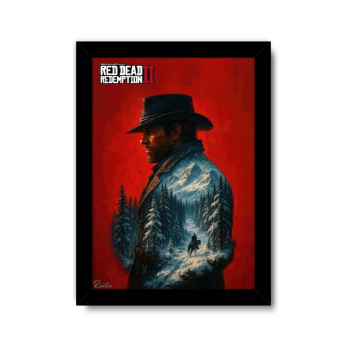 تابلو تکی راویتا طرح رد دد - Red Dead کد 3766