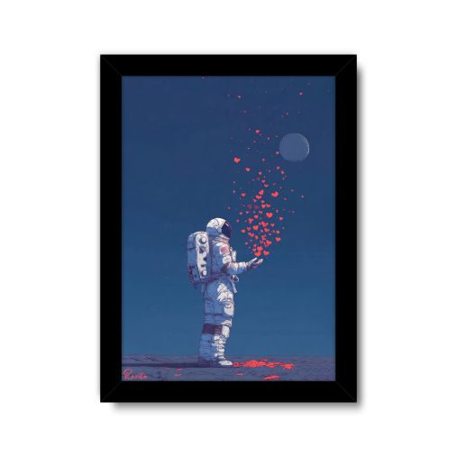 تابلو تکی راویتا طرح فضانورد عاشق - astronaut in love کد 3771