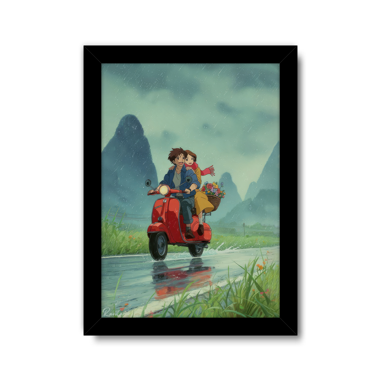 تابلو تکی راویتا طرح عاشقانه دونفره فانتزی - Valentine کد 3812 تابلو تکی راویتا طرح عاشقانه دونفره فانتزی - Valentine کد 3812
