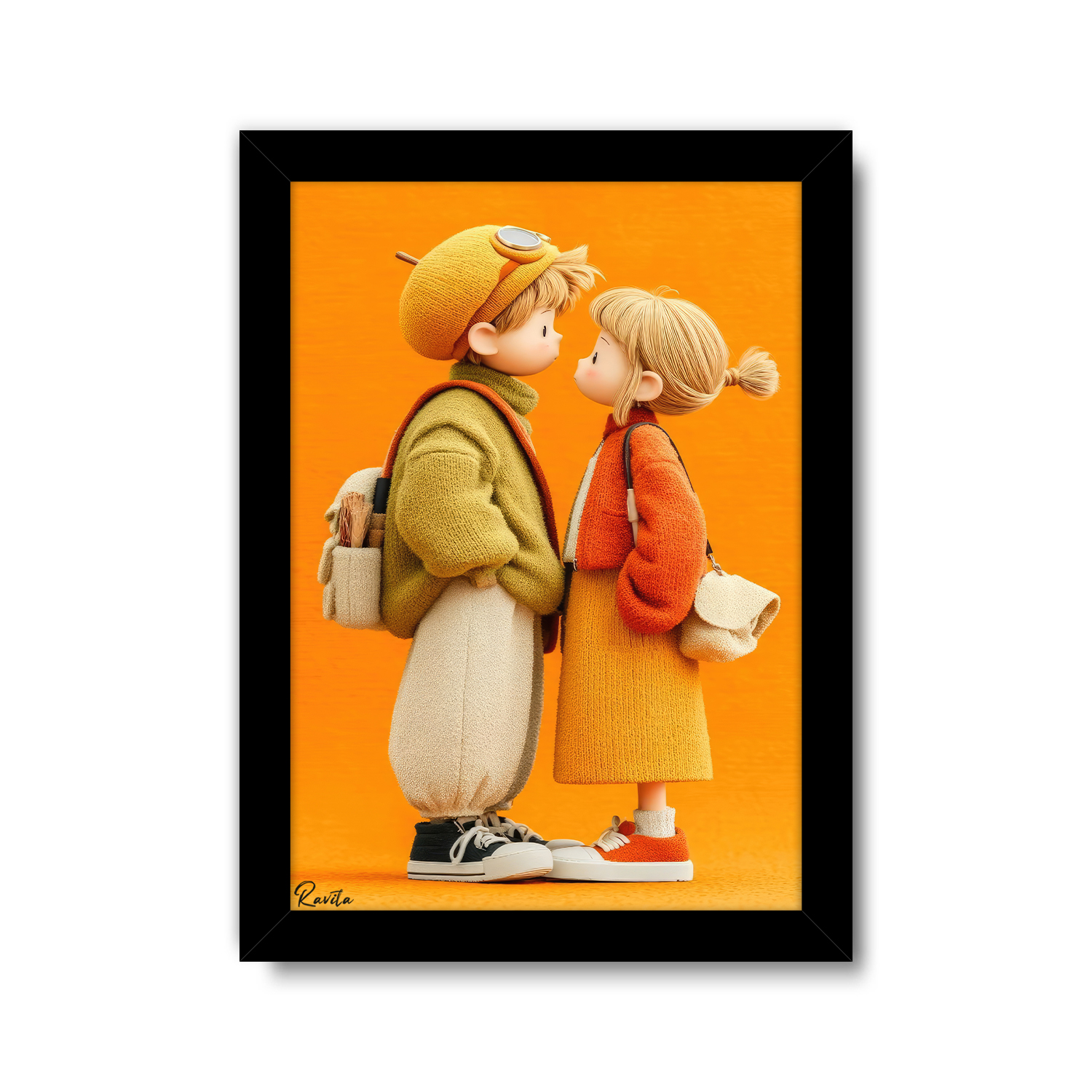 تابلو تکی راویتا طرح عاشقانه دونفره فانتزی - Valentine کد 3815 تابلو تکی راویتا طرح عاشقانه دونفره فانتزی - Valentine کد 3815